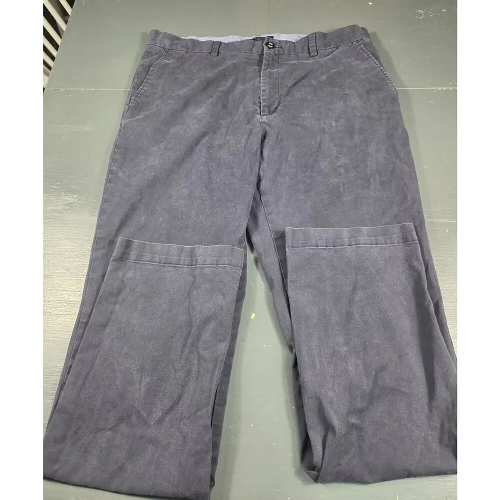 Banana Republic Aiden Chino Pants Men's 36x36 Navy Slim Straight Stretch Casual
